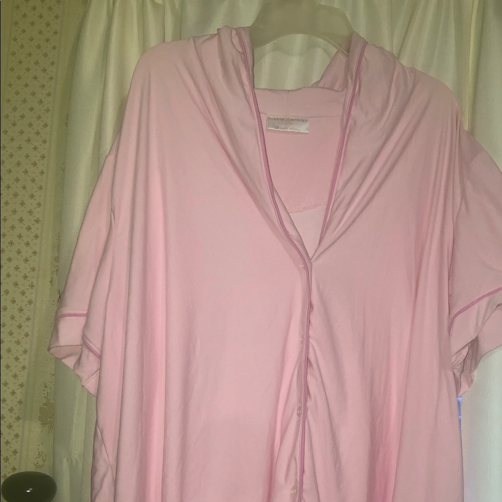 Bobbie Brooks Light Pink Hooded Sleep Shirt